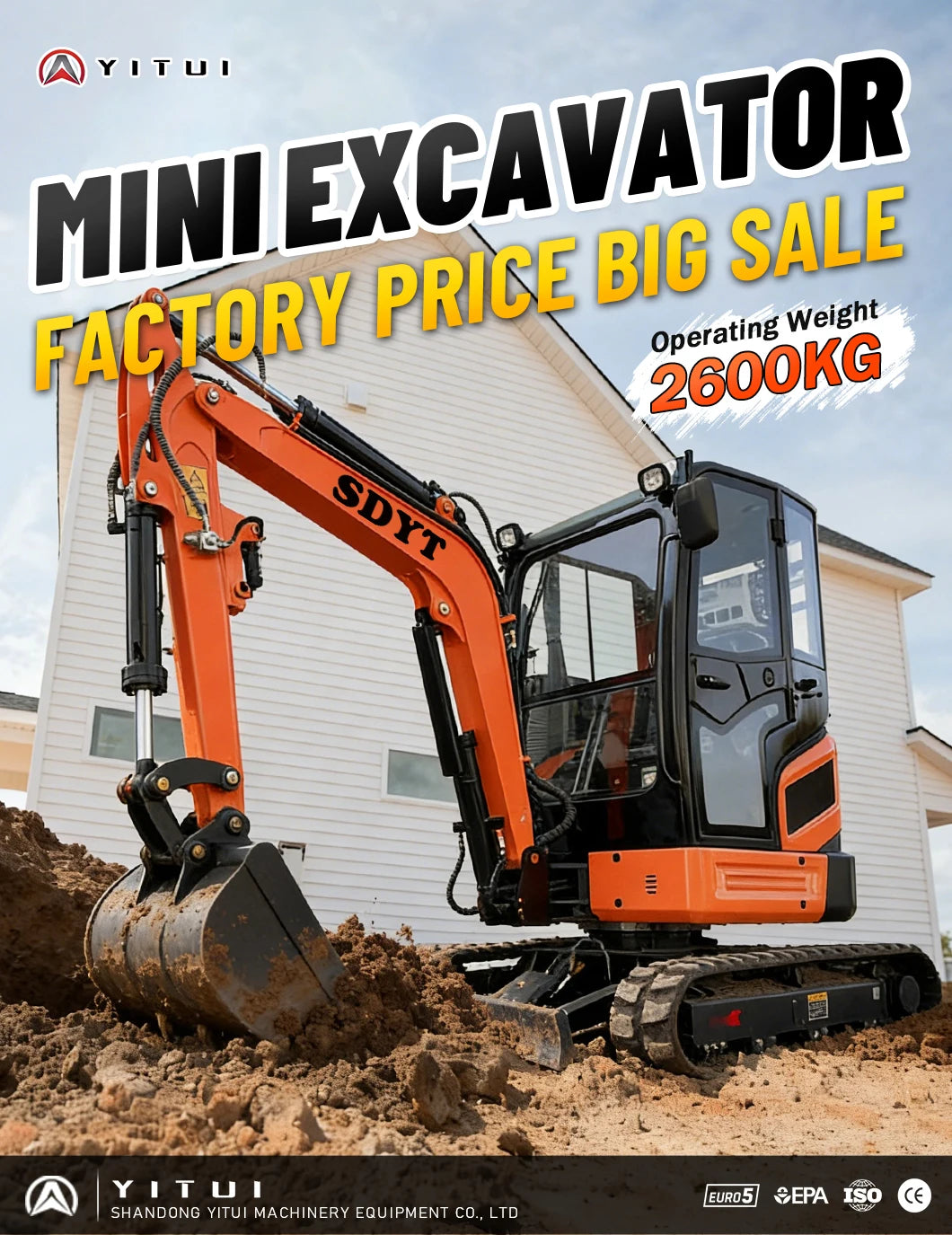 YITUI Mini Excavator - YT08-YT26 - Kubota