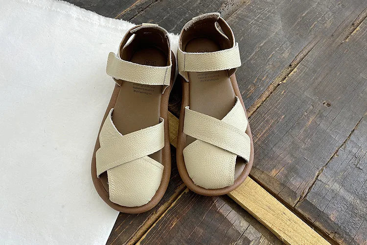 Careaymade-Genuine leather soft surfaces comfortable sandals,original big women's shoes,summer hollowed out women beach shoes