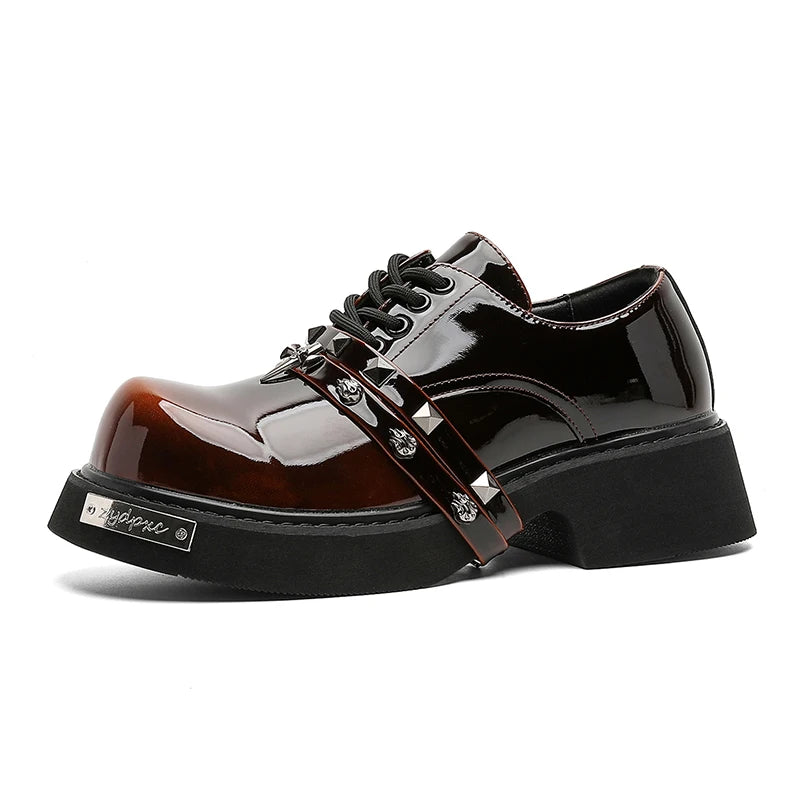 CHUNKY BRIT - Men's British Casual Leather Platform Loafers - Chunky Sole Office Oxford Dress Shoes