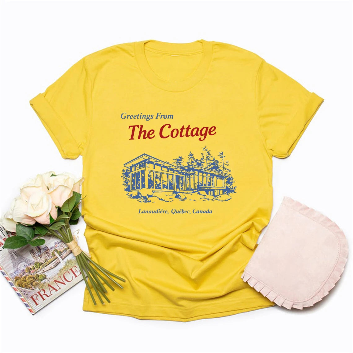 I'm Coming To The Cottage T-Shirt Heated Rivalry Romance Hockey Fan Tee Unisex Graphic T Shirts vintage Casual Top Women Clothes