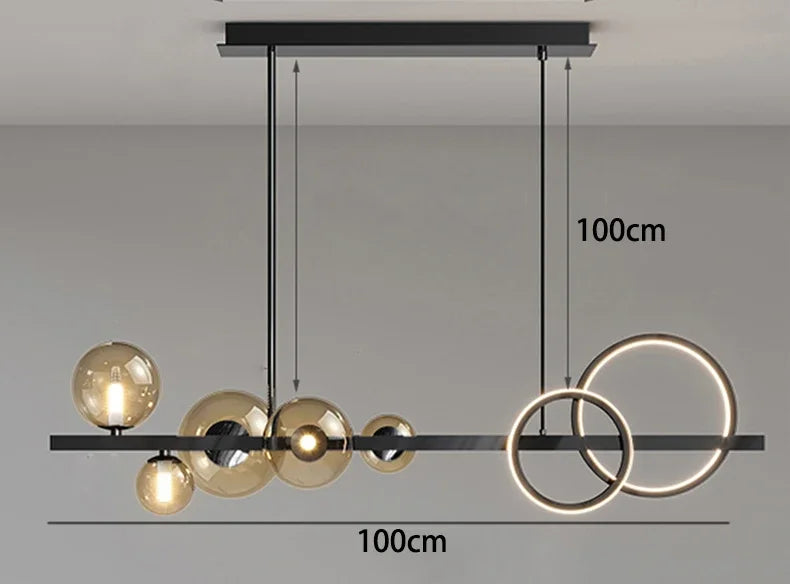 Modern Glass Pendant Light – 4 Styles, Dimmable RC