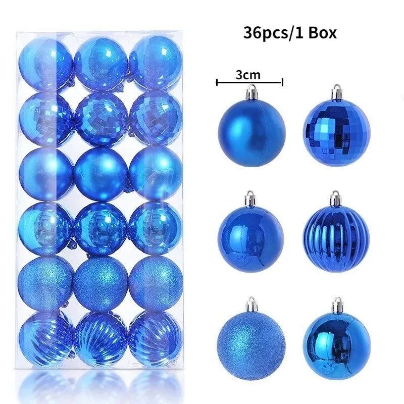 Shatterproof Christmas Baubles - 24 or 36 Pieces - Colour Pop