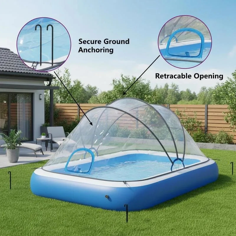POOL DOME - 440 × 220 cm - White UV Protection