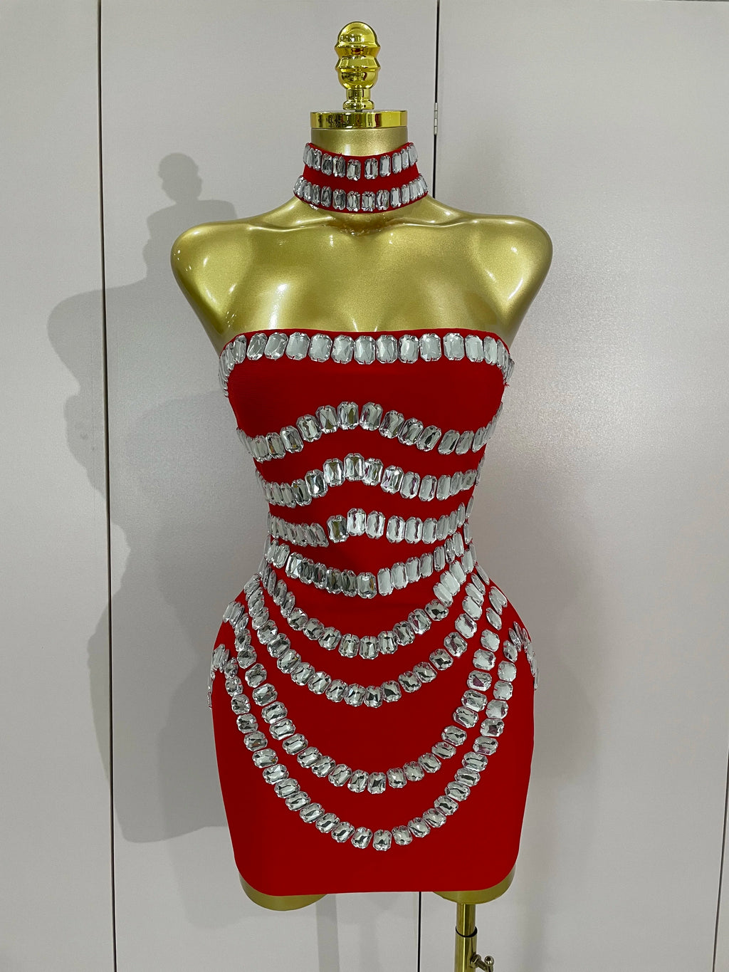 Women 2025 Sparkly Rhinestones Bodycon Strapless Mini Bandage Dress Backless Fashion Evening Party Club Luxury Birthday Dresses