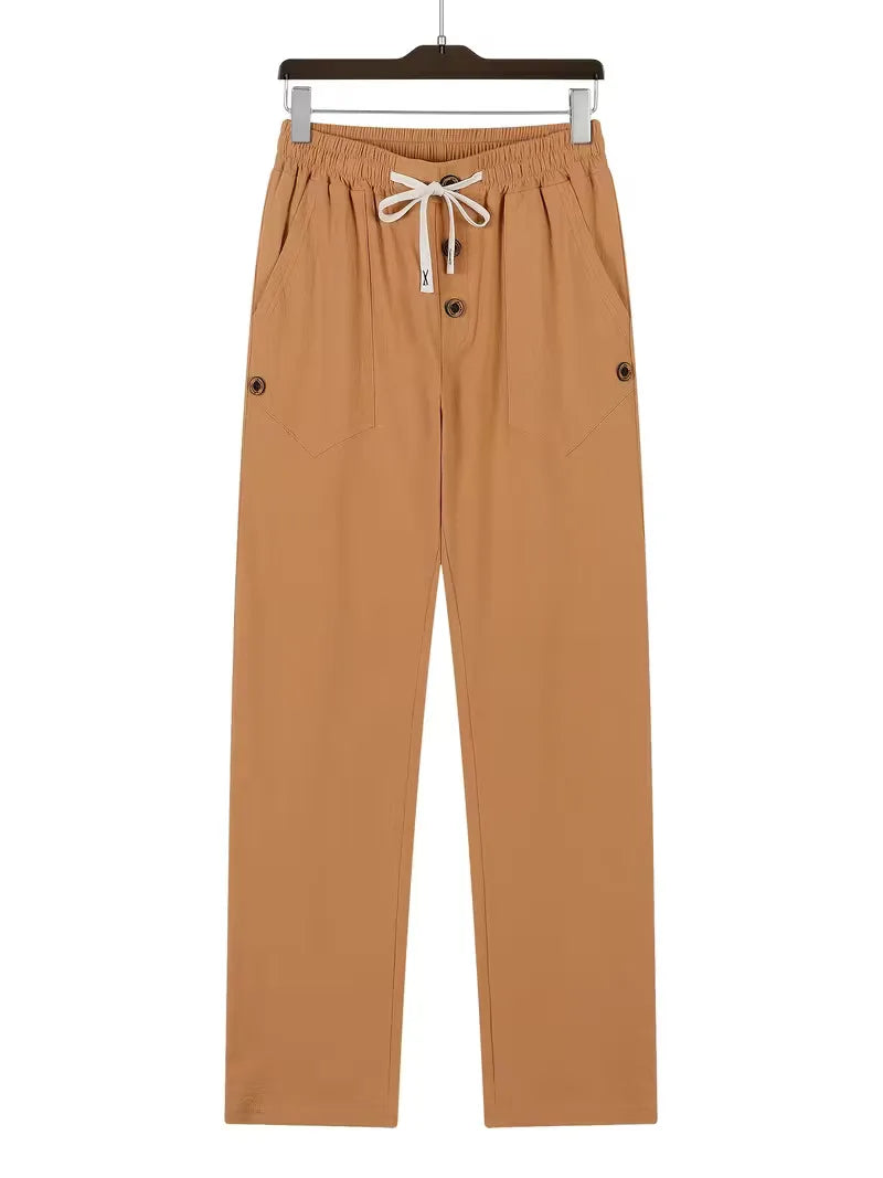 DRAWSTRING EASE - Men's Linen Pants - Breathe. Move. Repeat.