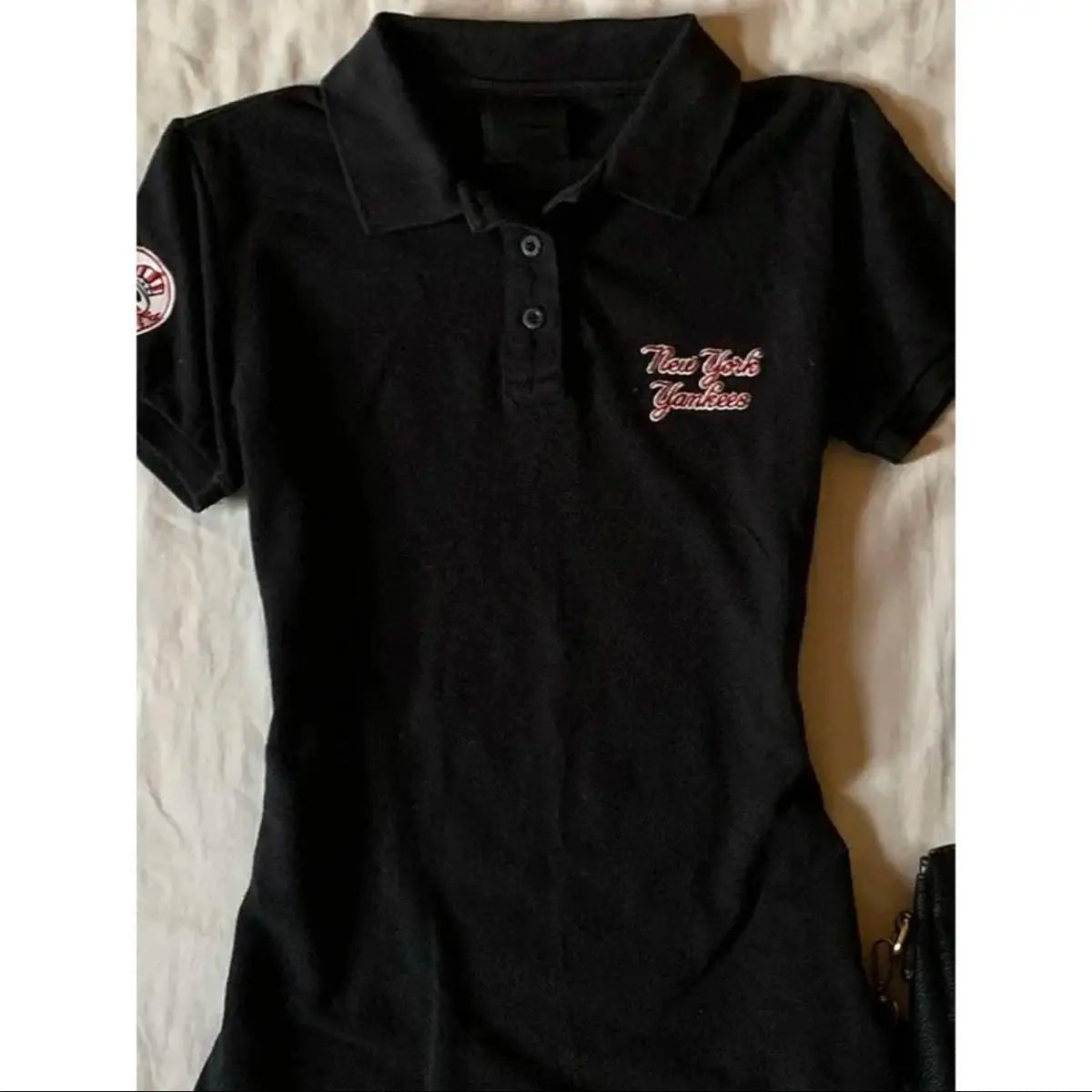 American retro vintage letter polo shirt patchwork short sleeved polo shirt women summer top trend shirts women streetwear