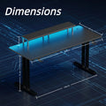 RGB Gaming Desk - LED Riser - Carbon Fiber Surface