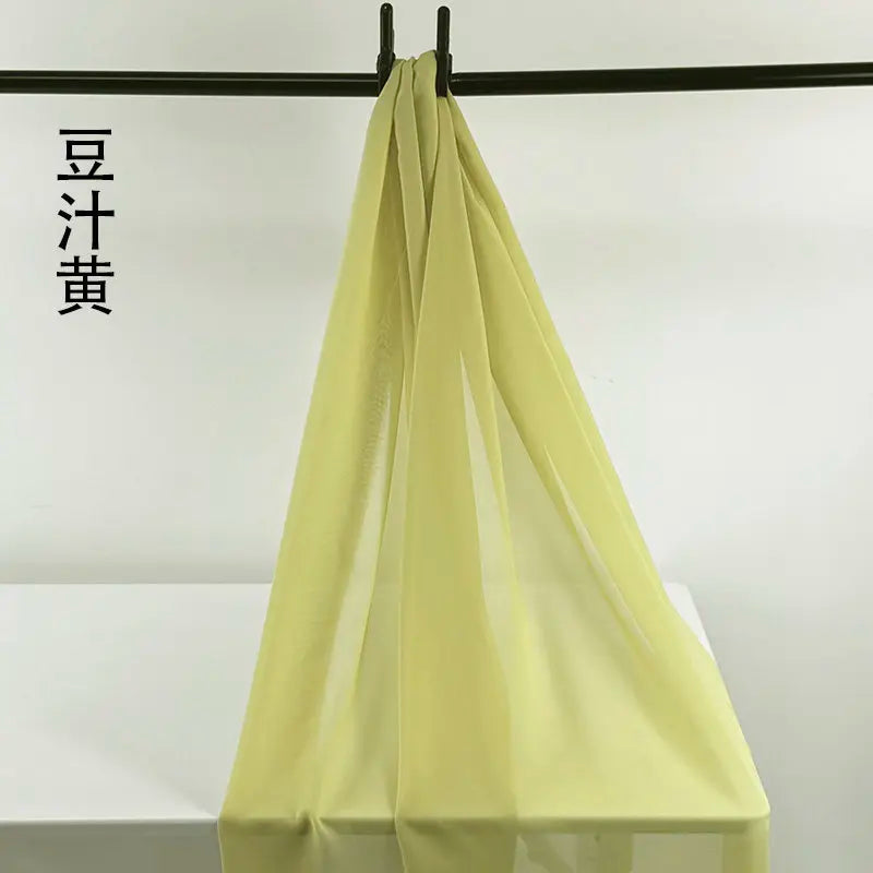 100D CHIFFON FABRIC BY THE METER - Soft Woven Sheer, 55 Colors - Make It Yours