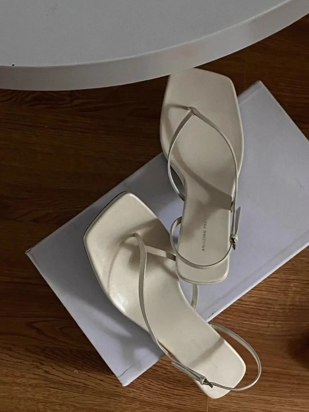 Retro Square Toe Clip Toe Sandals Kitten Heel Back Strap Brown Solid Concise French Style Sexy Fashion Women's Shoes Summer Casual
