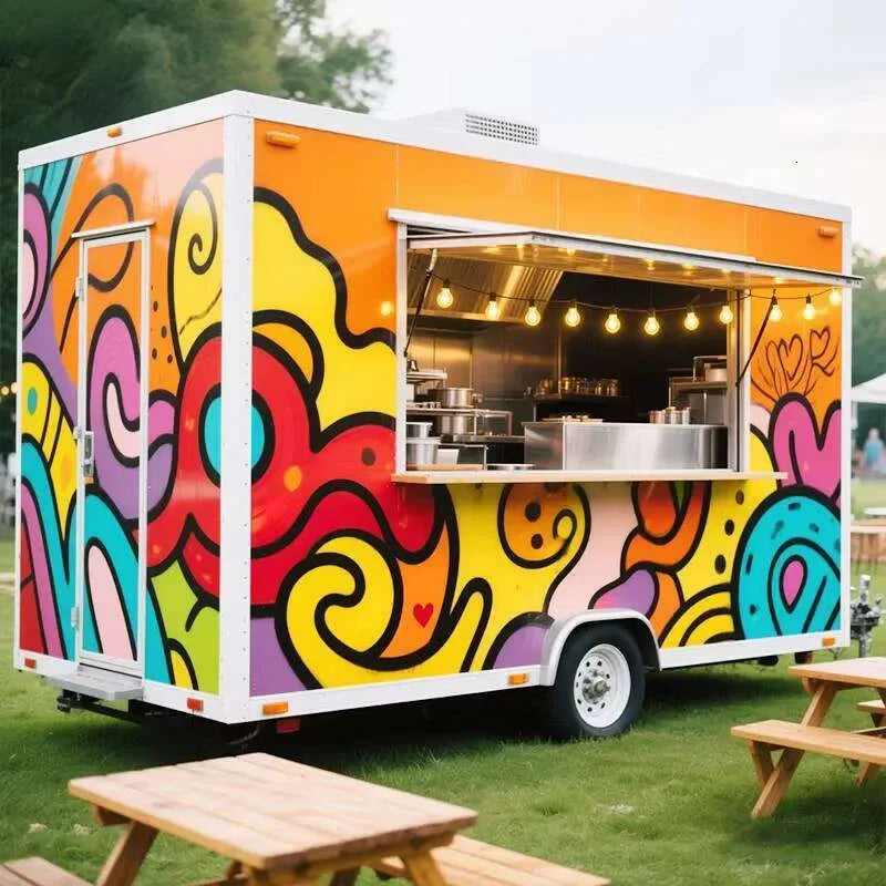 Reliable Square Food Trailer – Mobile Kitchen Custom Interior