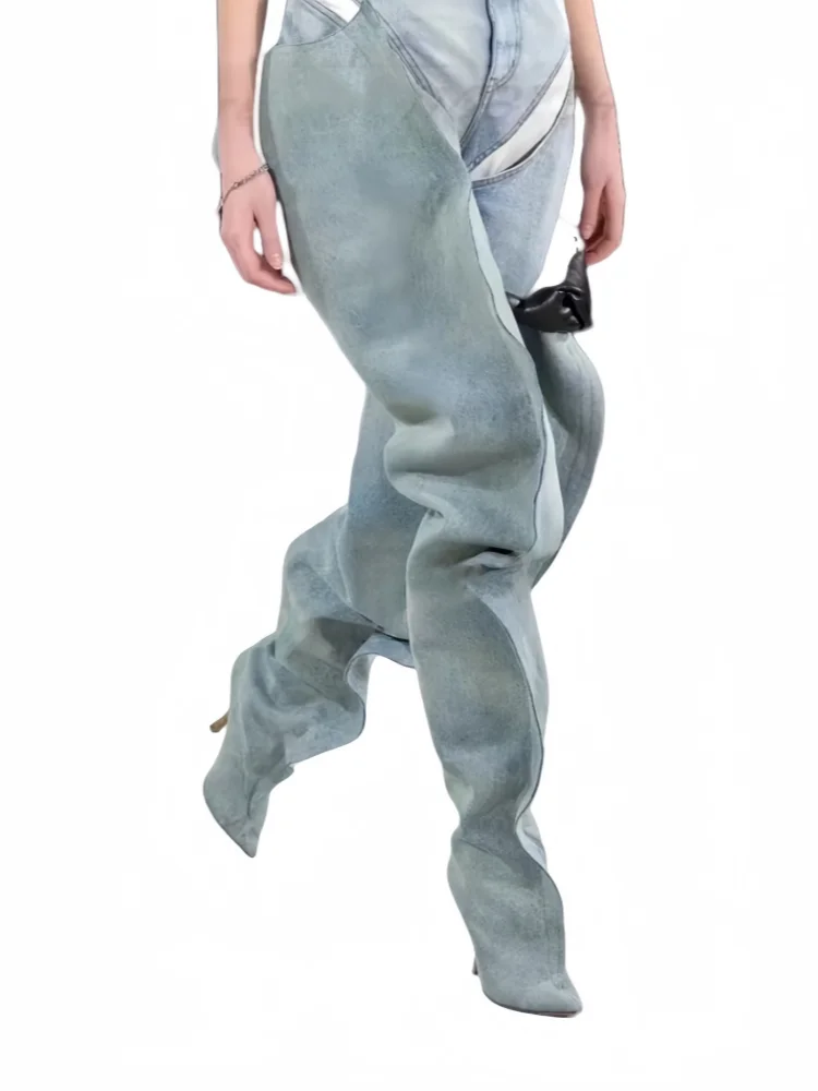 Over-Knee Pointed Stiletto Boots – Nightclub Stage
