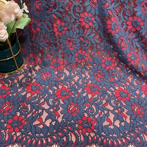 COTTON LACE FABRIC - Floral 3D Mesh, 150cm Wide - Soft Details