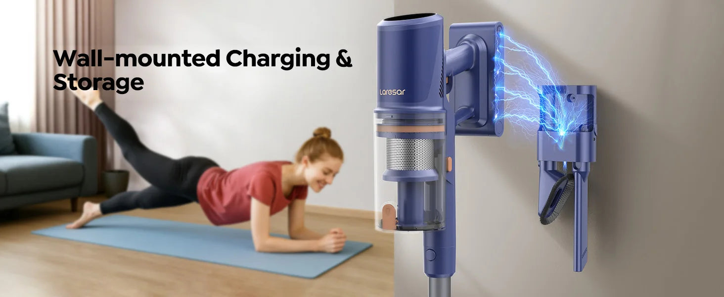 Laresar V11 Cordless Vacuum Cleaner – 650W, 75000PA Ultra-Strong Suction