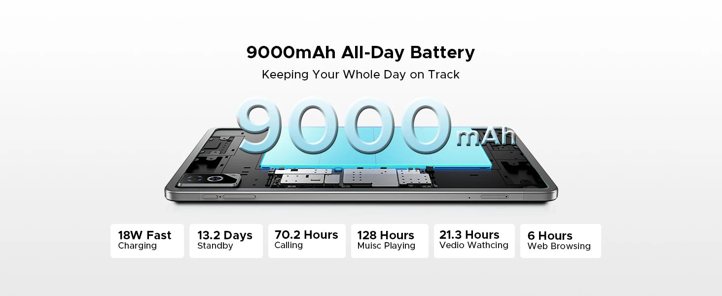 DOOGEE Tab G6 Pro 12" 2K - Android 16 Gemini AI, 8GB+128GB, 4G LTE
