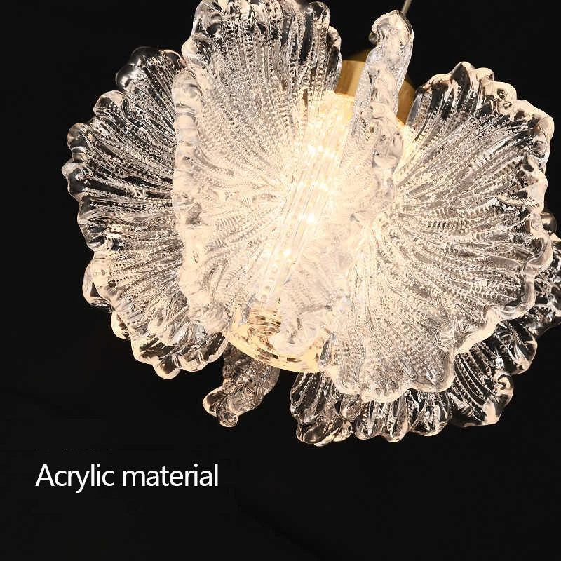 Acrylic Flower Pendant Light – French Cream, 1/2/3 Heads