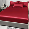 SATIN DREAM - Solid Color Fitted Sheet - Silky Smooth, Every Single Night