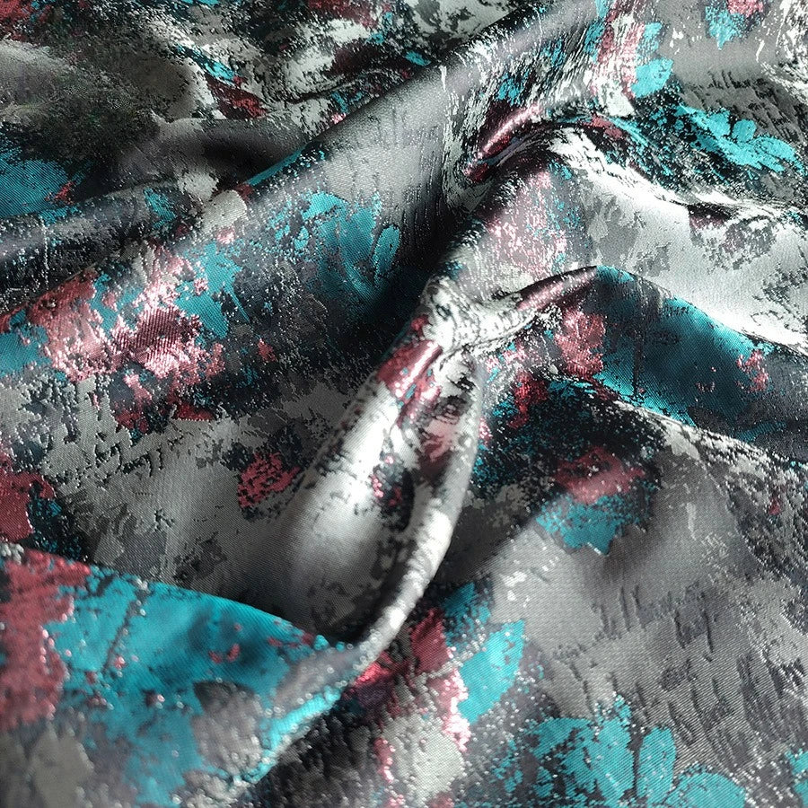 OIL PAINTING JACQUARD FABRIC - Yarn Dyed Polyester, 145cm Wide - Vivid Stitch