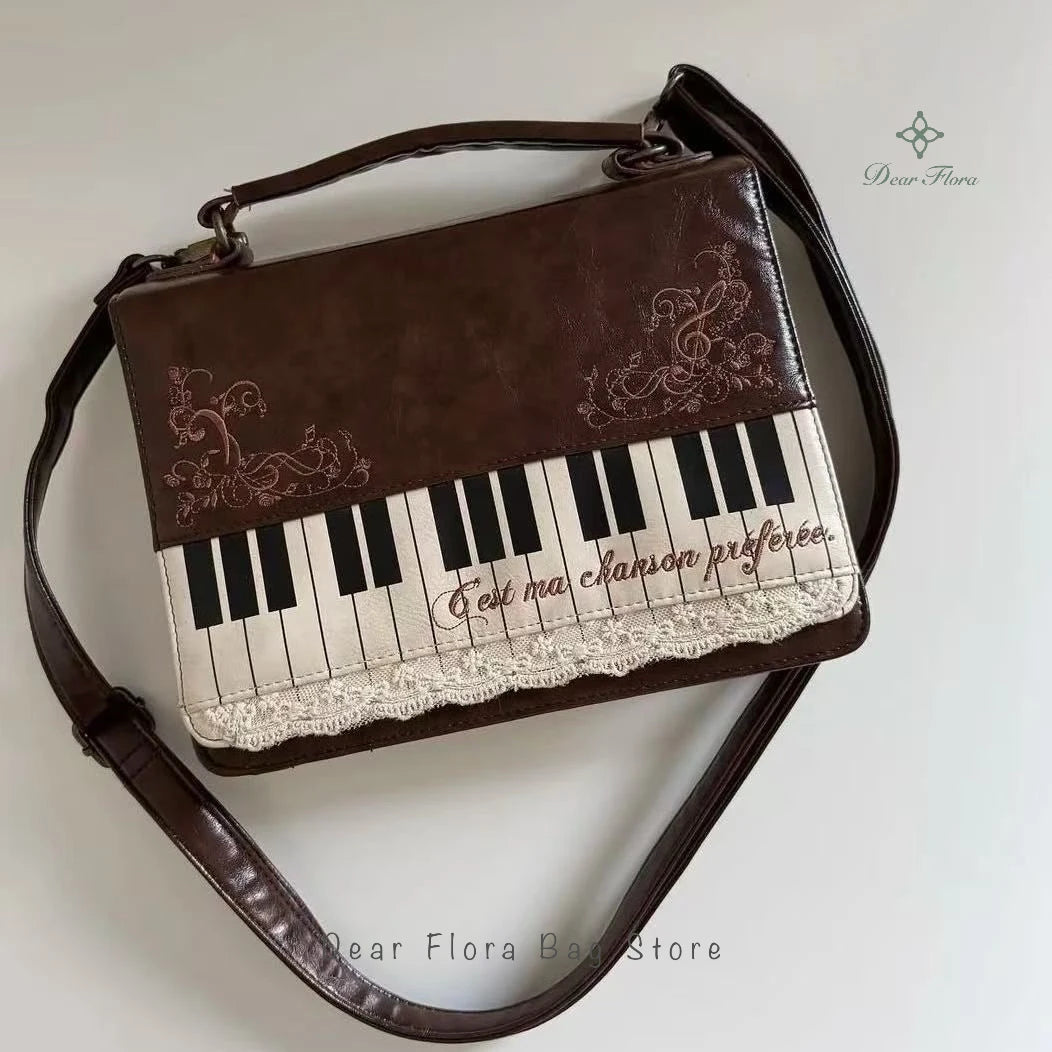 Vintage Piano Crossbody Bag