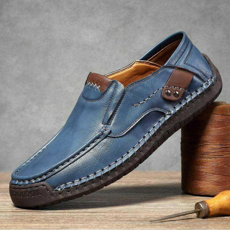 Men's Handmade Loafers - Breathable Slip-On Casual Driving Shoes Plus Size