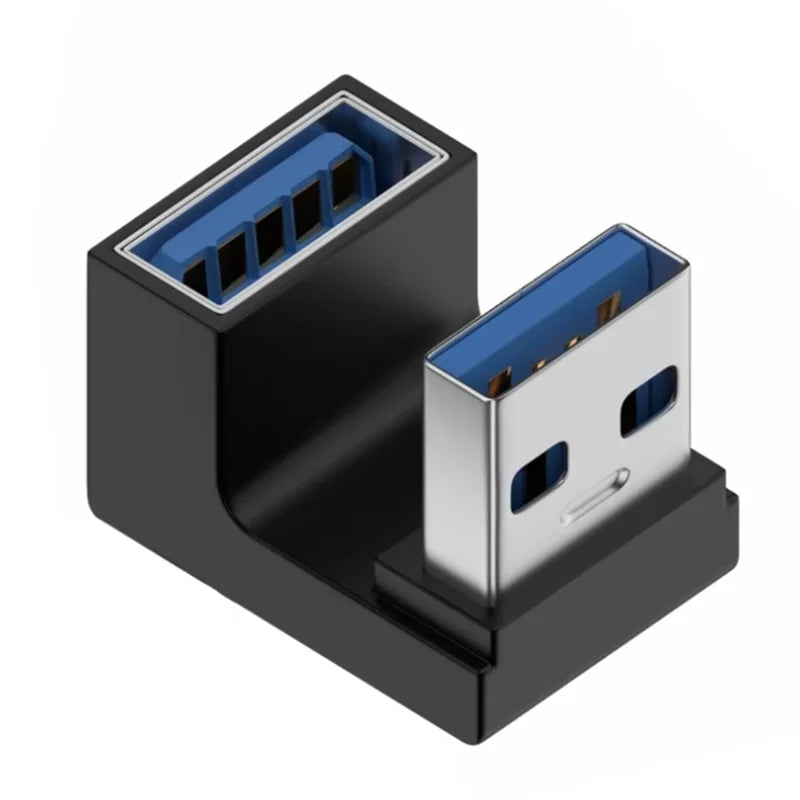 90 Degree USB 3.0 Male to Female Right Angle Extension Adapter USB Upward Elbow Adapter 10Gbps For Laptop PC Connector Converter