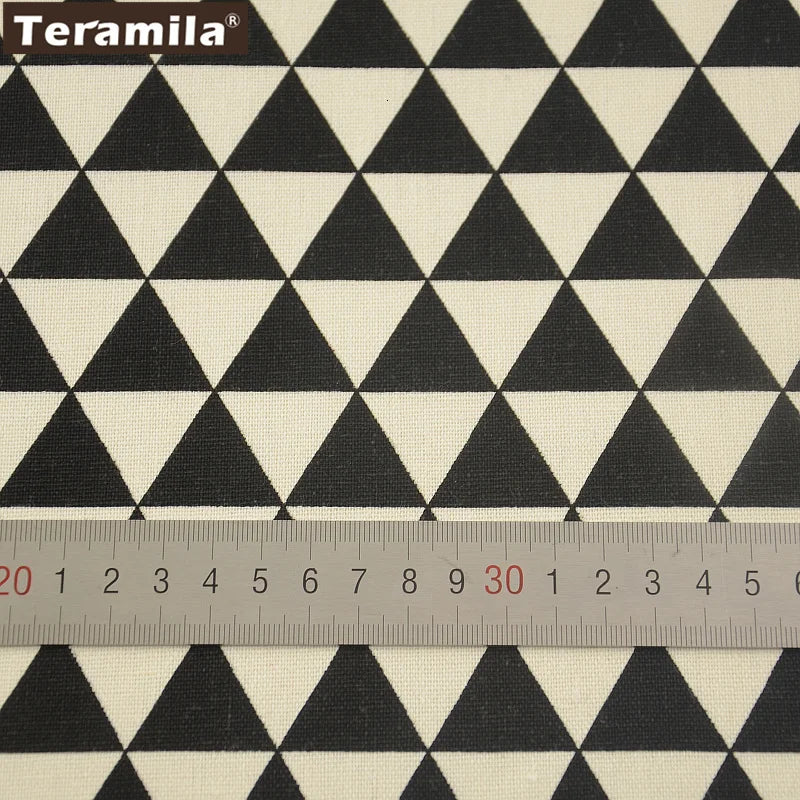 PRINTED CANVAS LINEN FABRIC - Cotton Linen Blend by the Yard - Bold Patterns for DIY
