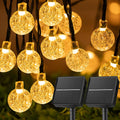 SOLAR STRING LIGHTS - 5–11 m, 20–60 LEDs - Crystal Globe Garden Glow