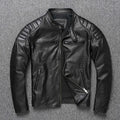 IRON ROAD - Men's Faux Leather Motorcycle Jacket - Retro Stand Collar Slim Windproof Coat