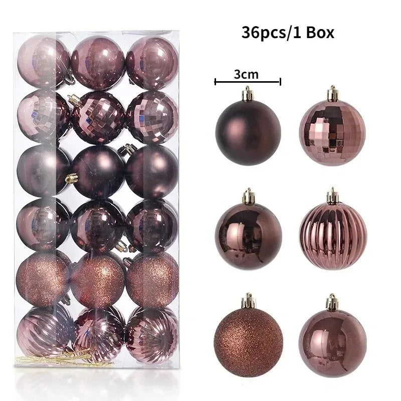 Shatterproof Christmas Baubles - 24 or 36 Pieces - Colour Pop