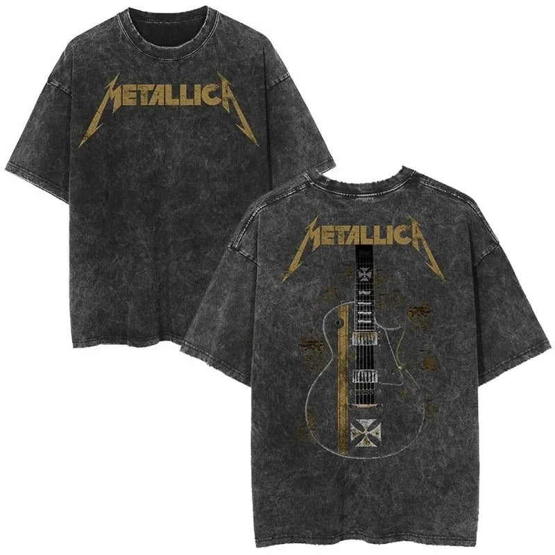 Metallica T-Shirt – Washed Vintage Rock Band Tee The Judas Kiss Unisex