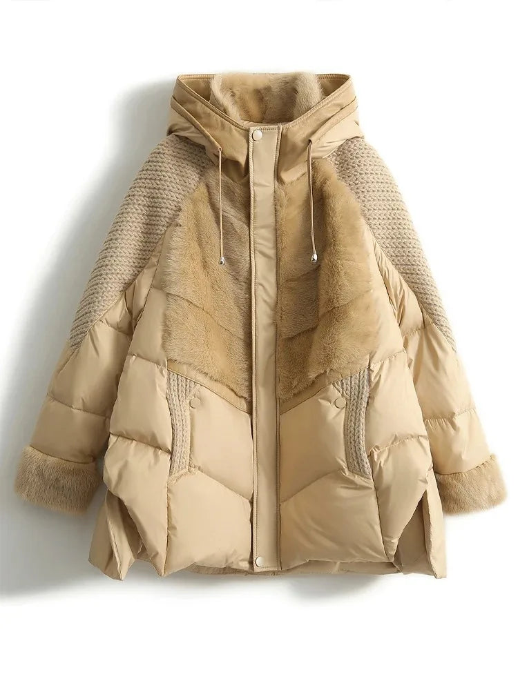 Fur Trim Padded Coat – Loose Cotton Winter Jacket