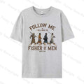 Fisher of Men Bible Verse T Shirt Retro Cartoon Funny Christian T-Shirts Religious Graphic Tees Men Women Cotton Faith Tops Gift