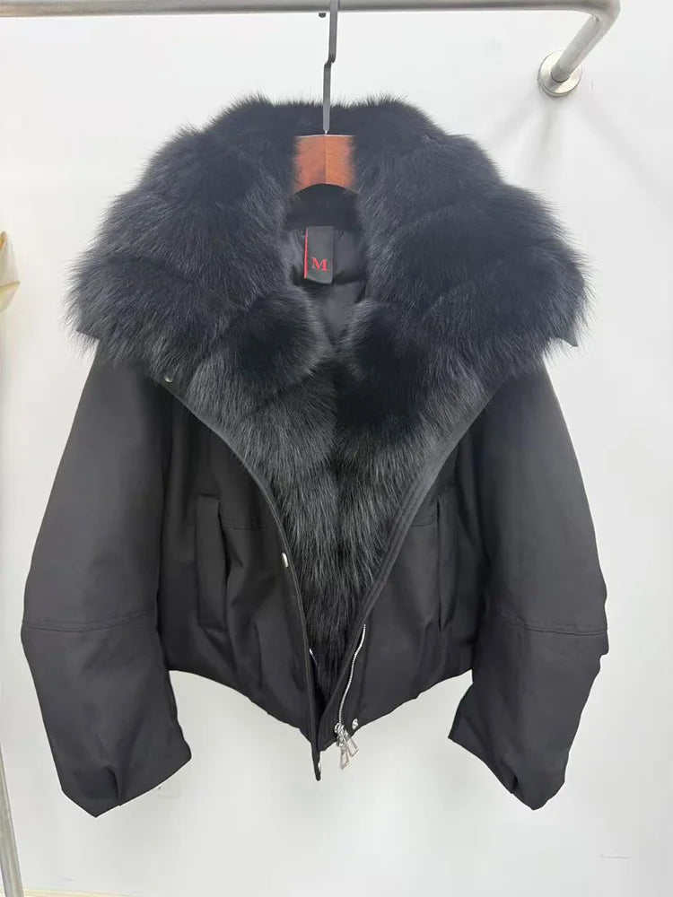 Goose Down Puffer - Fox Fur Collar - Winter Glow