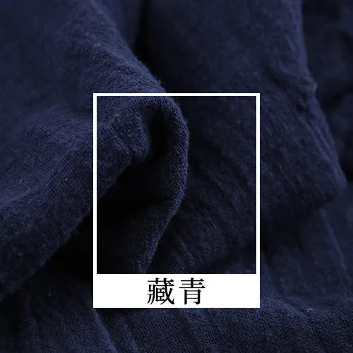 SLUB COTTON LINEN CREPE FABRIC - 135cm Wide, 26 Solid Colours - Everyday Sewing