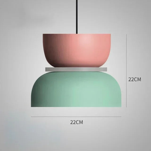 Macaron Pendant Lamp – Nordic, Multi-Color, S/M/L