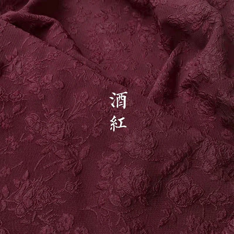 0.5m/1m/2m/5m Rose Relief Jacquard Fabric For Sewing Women's Dresses, Princess Dresses, Handmade DIY Clothing Fabric TJ22835