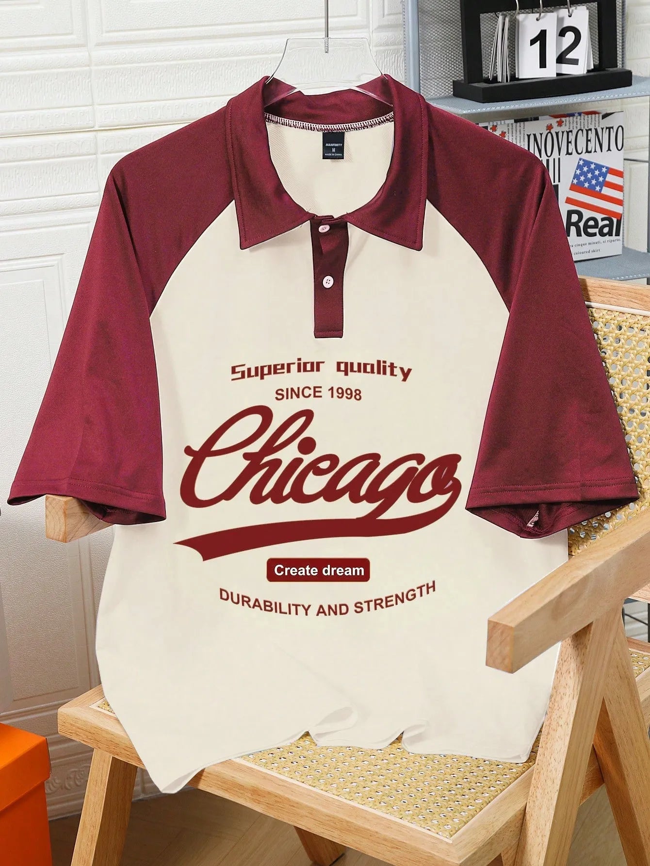 The new men's short-sleeved POLO shirt for summer 2025 is casual, fashionable, and soft, with 3D letter pattern printing.