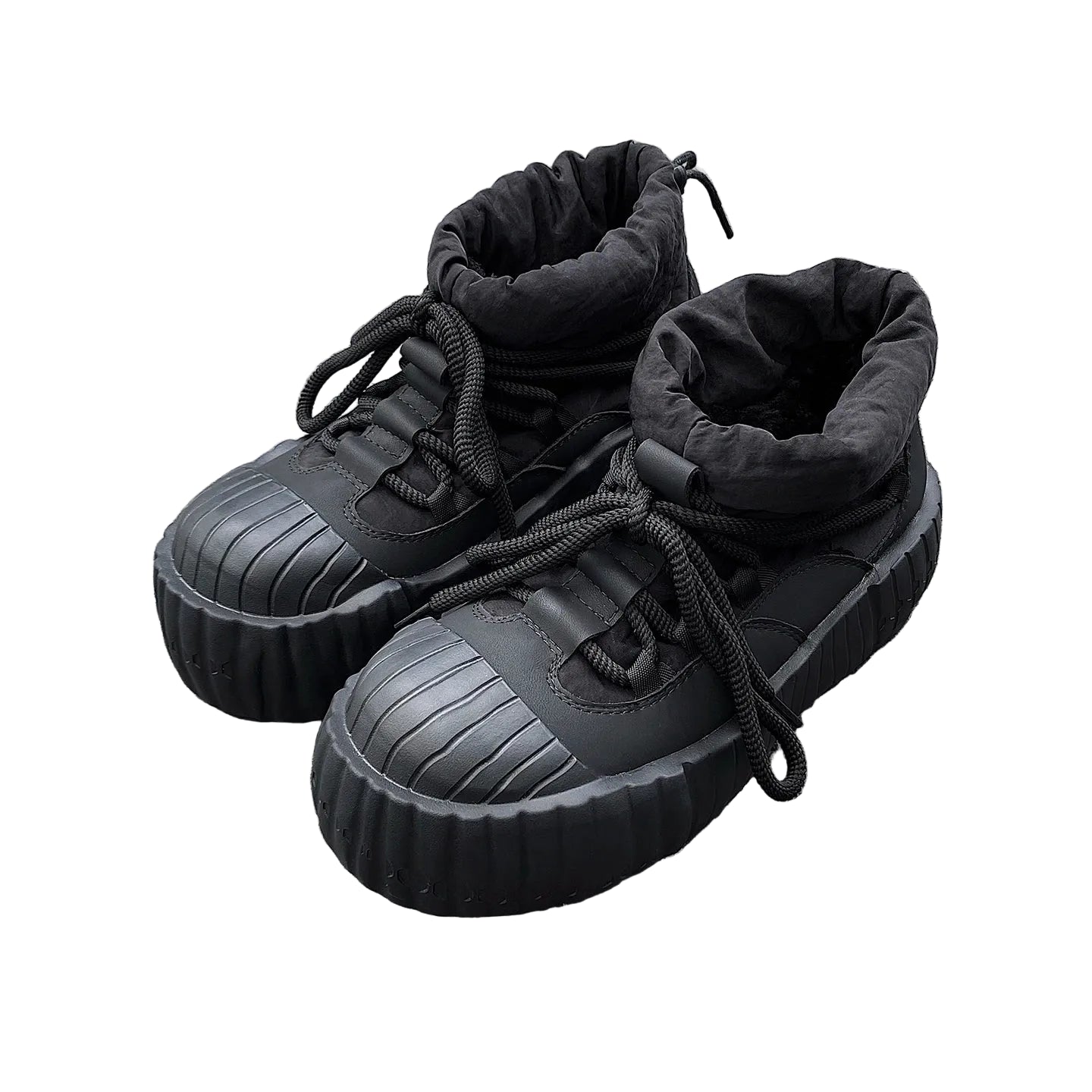 Men's Plush-Lined Snow Boots - Height Increasing Thick Sole Round Toe High Top