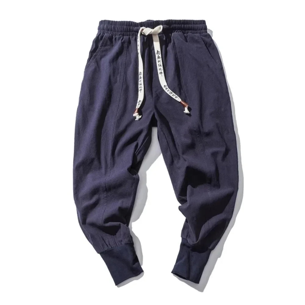 Men's Cotton Linen Harem Pants - Baggy Joggers - Streetwear Comfort All Year