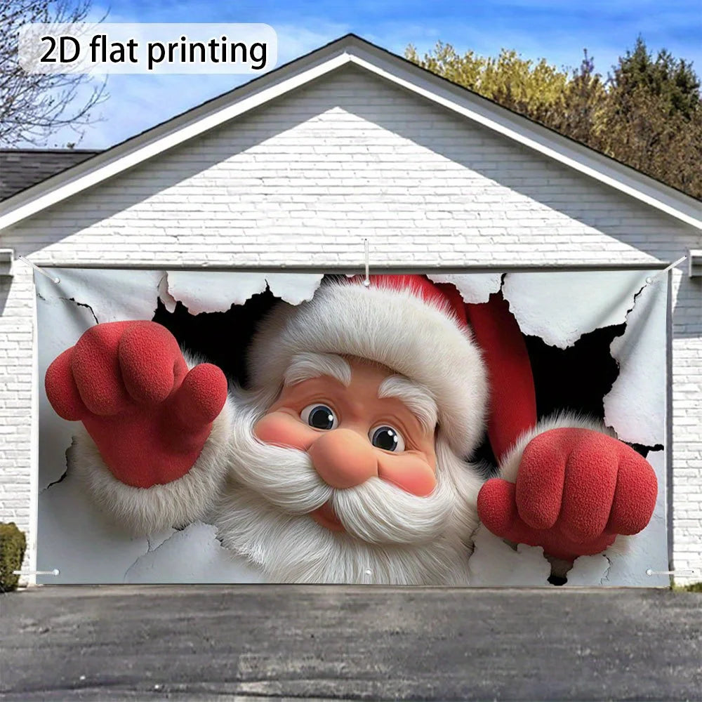 Santa Garage Door Banner - Four Sizes - Breakthrough Cheer