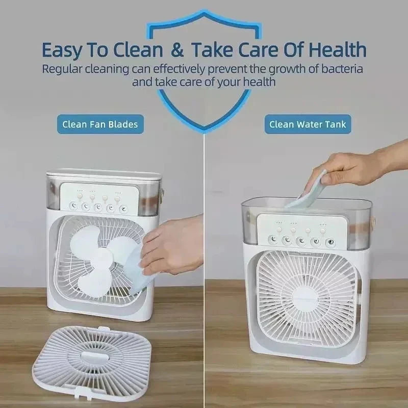 3-in-1 Portable Mini Air Cooler Fan