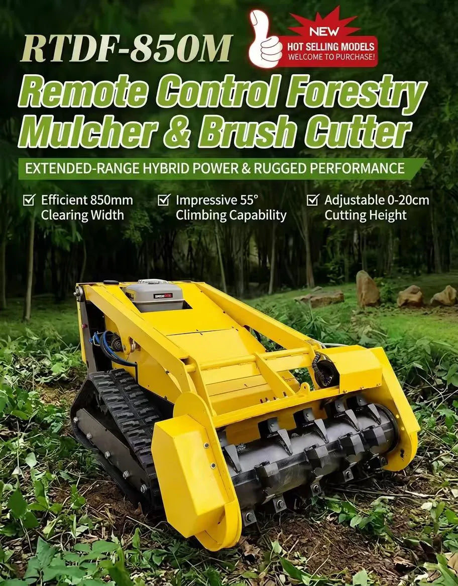 Remote Control Lawn Mower - 850 mm - Tracked Self-Propelled