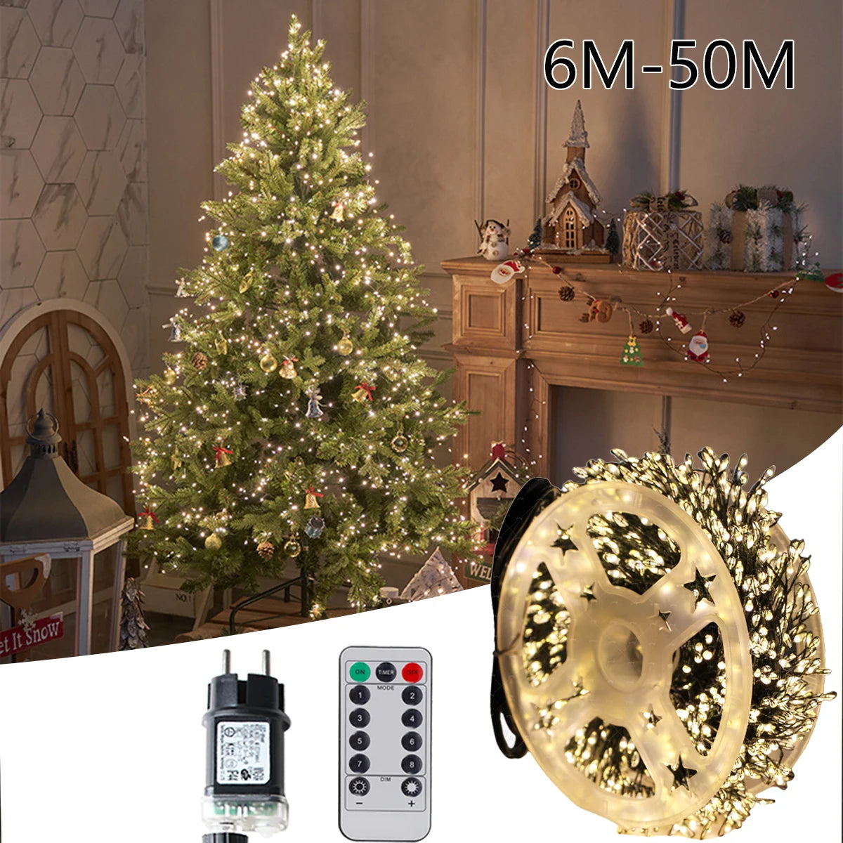 Christmas Cluster Lights - 6–75 m - Dense Festive Glow