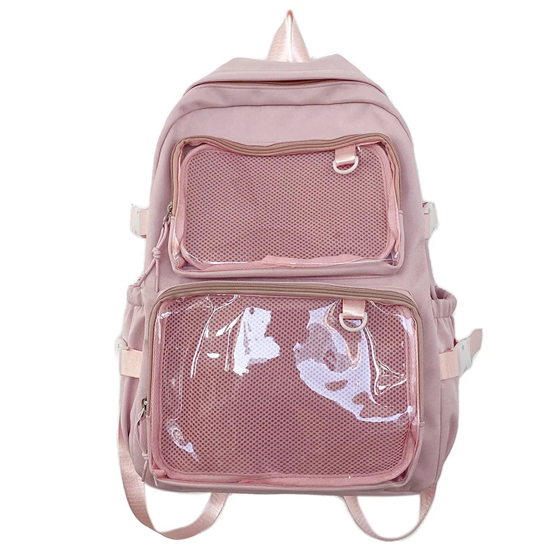 Transparent Ita Backpack - Large Capacity School Bag JK Style