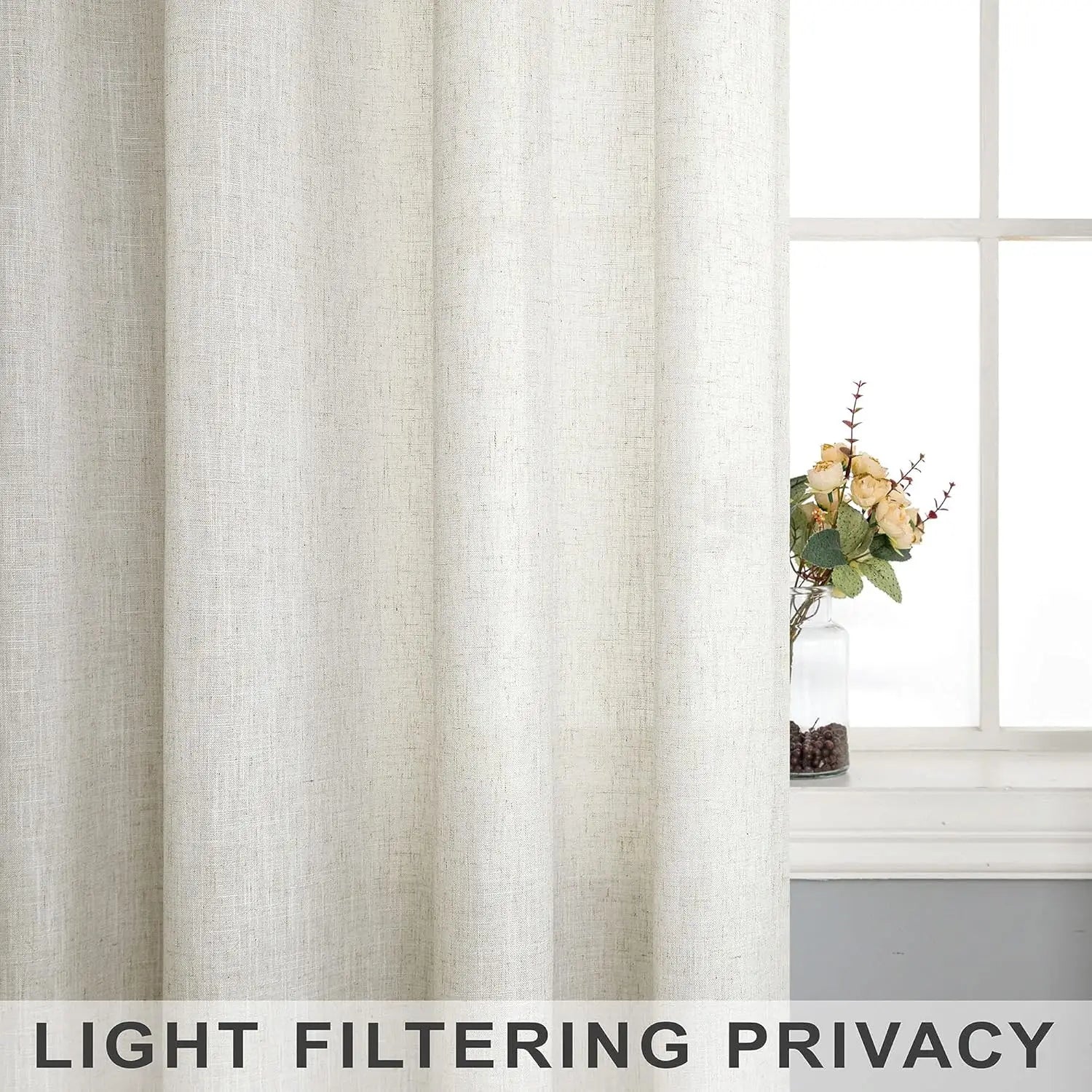 310CM Height Custom Made Sheer Curtain Modern Bedroom Living Room Tulle Curtains Faux Linen For Window Curtain Drapes