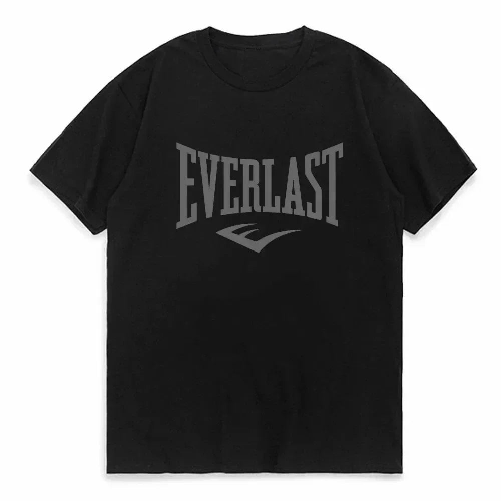 EVERLAST BOXING Logo T-shirt and Women's Round Neck Printed Summer T-shirt Harajuku Street Fashion Top