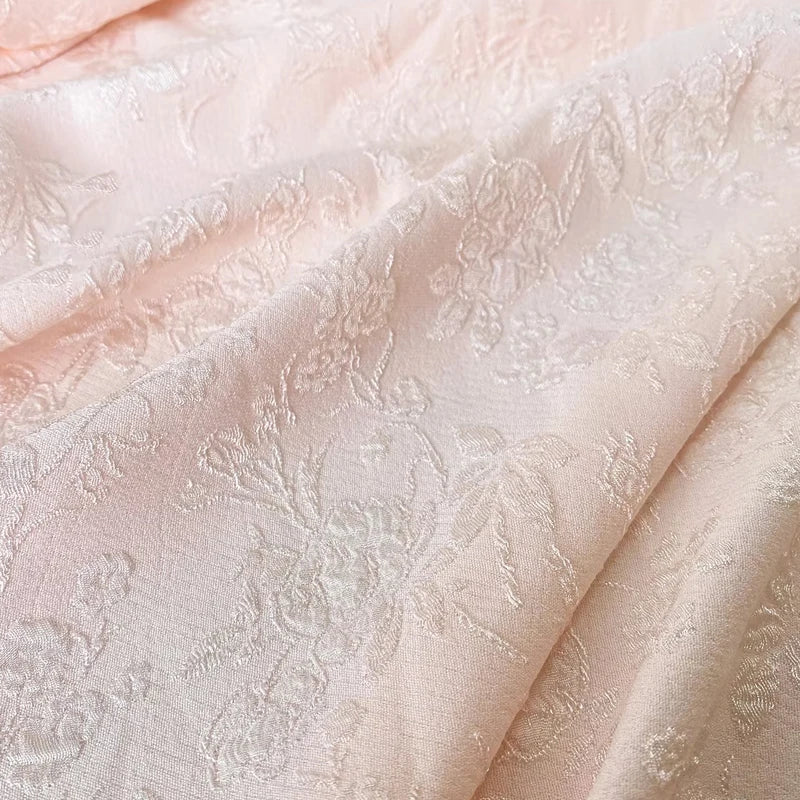 0.5m/1m/2m/5m Rose Relief Jacquard Fabric For Sewing Women's Dresses, Princess Dresses, Handmade DIY Clothing Fabric TJ22835