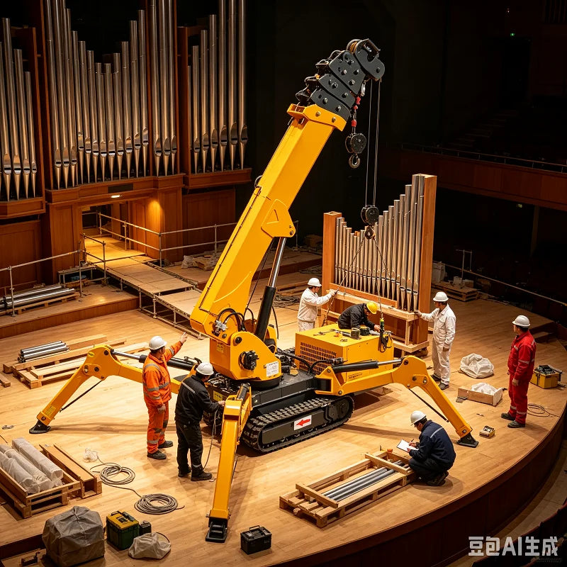 Crawler Spider Crane - Remote Control Lifting - Indoor Renovation
