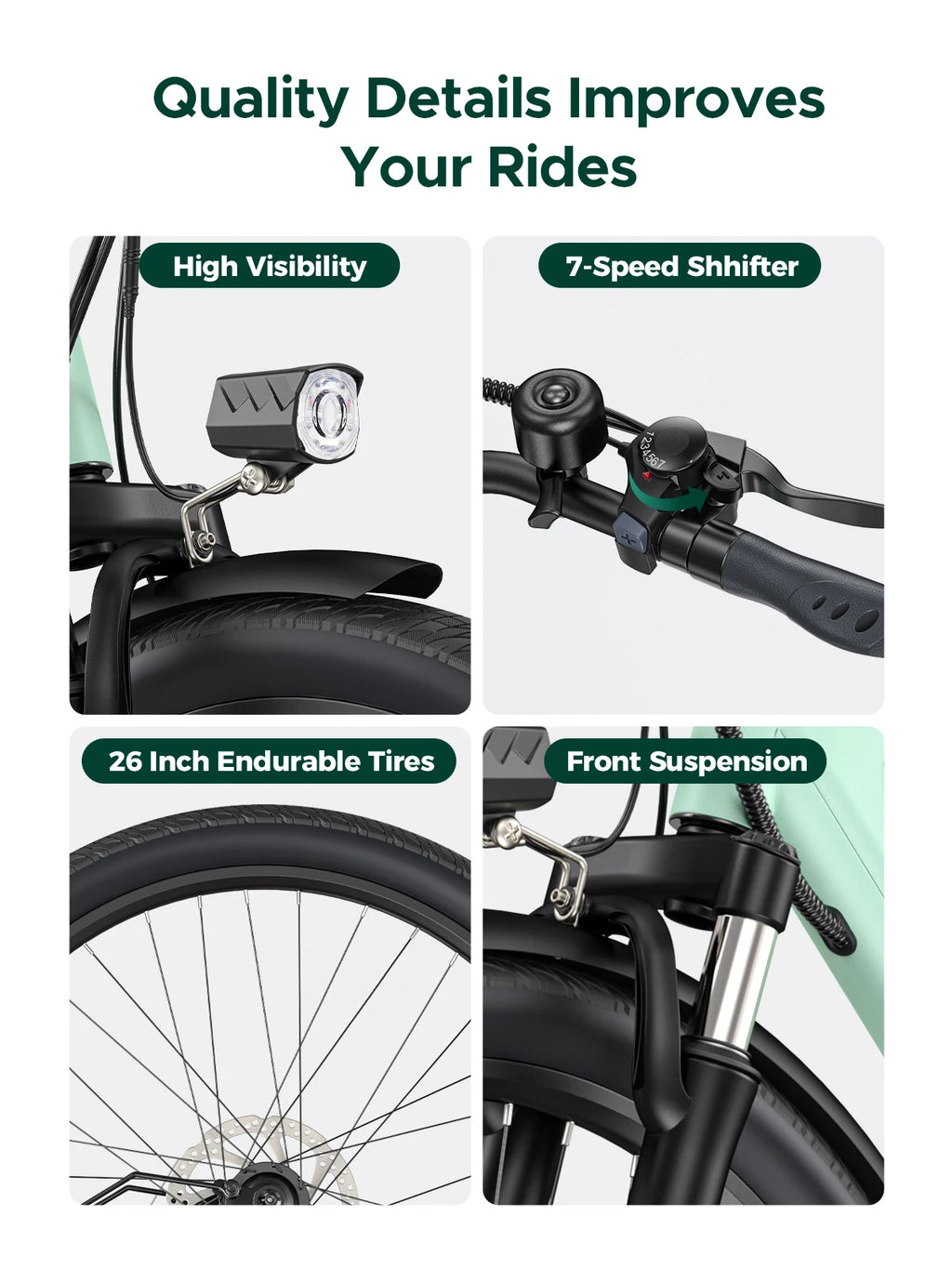 MILECITY 1 E-BIKE - 250W, 100 KM Assist Range - City Flow
