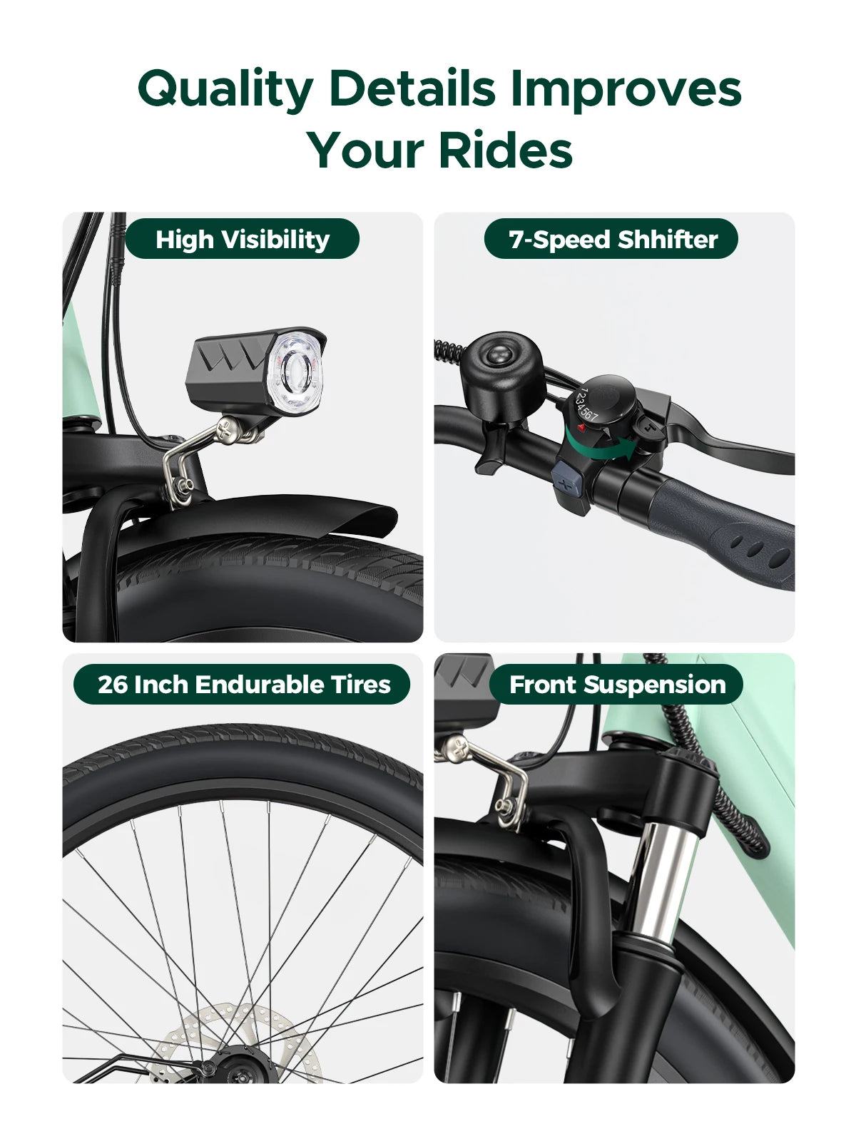 MILECITY 1 E-BIKE - 250W, 100 KM Assist Range - City Flow