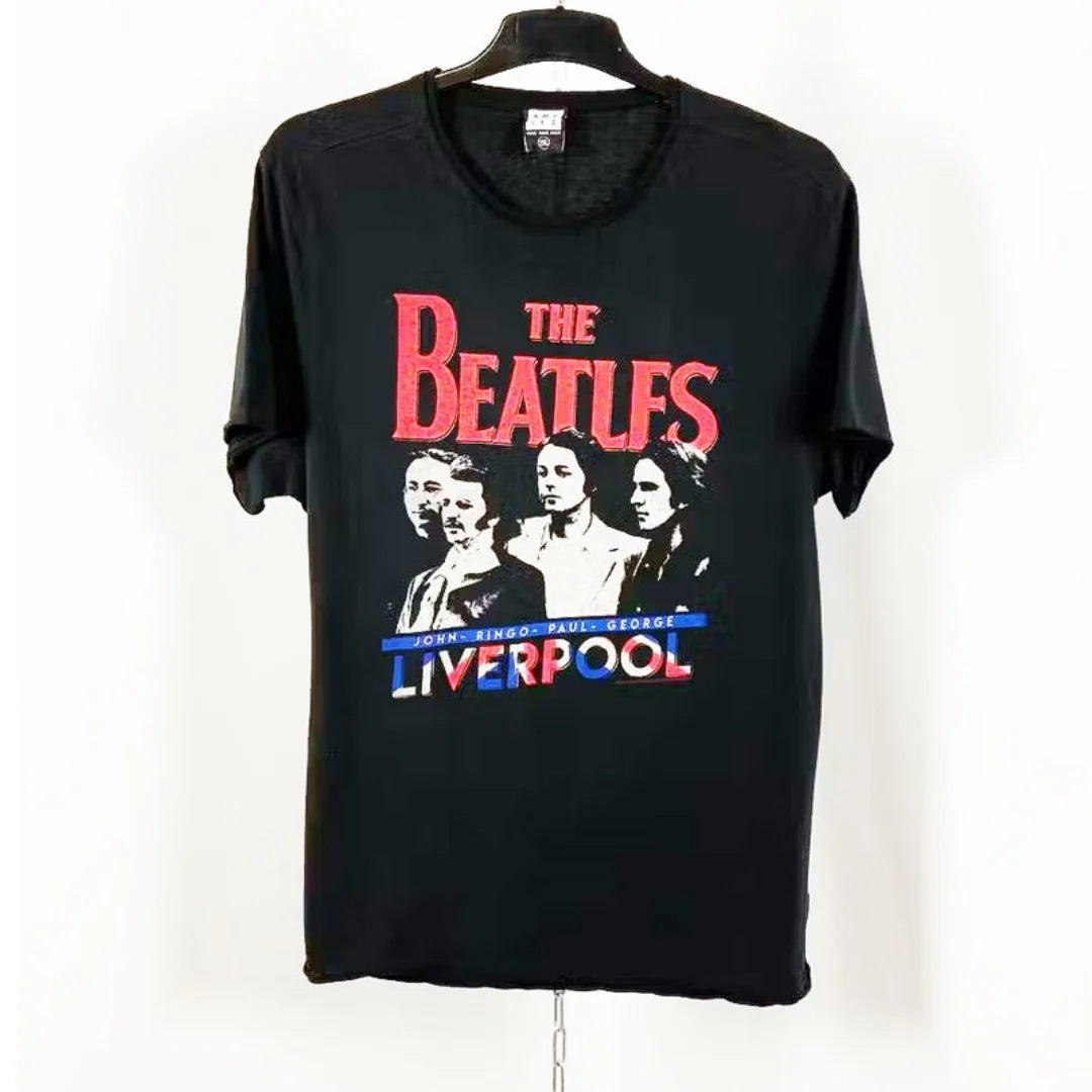 The Beatles T-Shirt Union Jack Vintage Rock Retro Tee